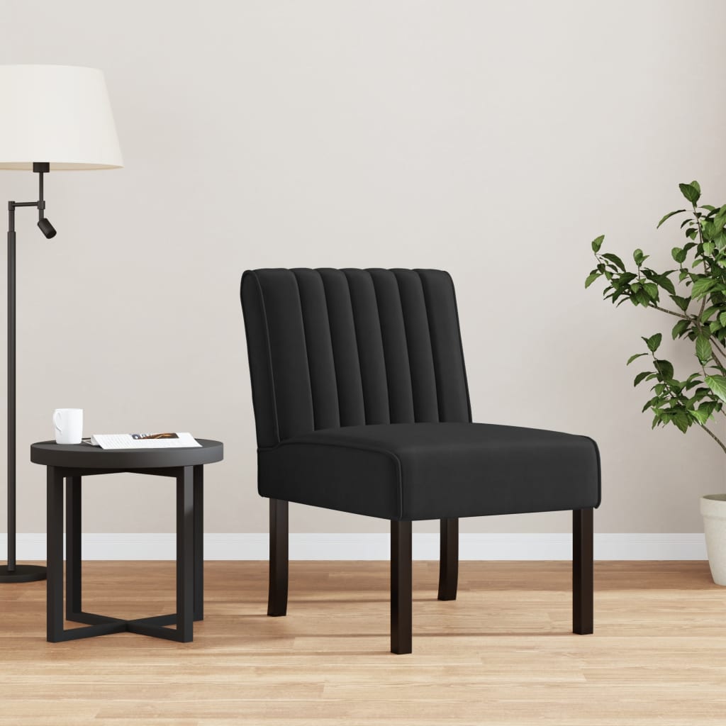 vidaXL Slipper Chair Black Velvet