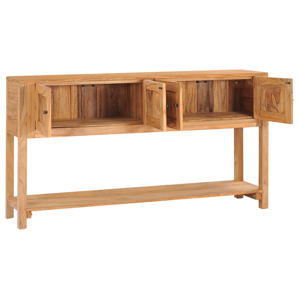 vidaXL Sideboard 55.1"x11.8"x29.5" Solid Teak Wood