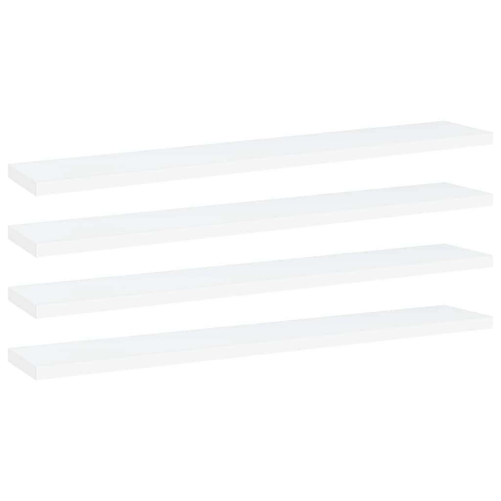 vidaXL Bookshelf Boards 4 pcs White 23.6"x3.9"x0.6" Engineered Wood