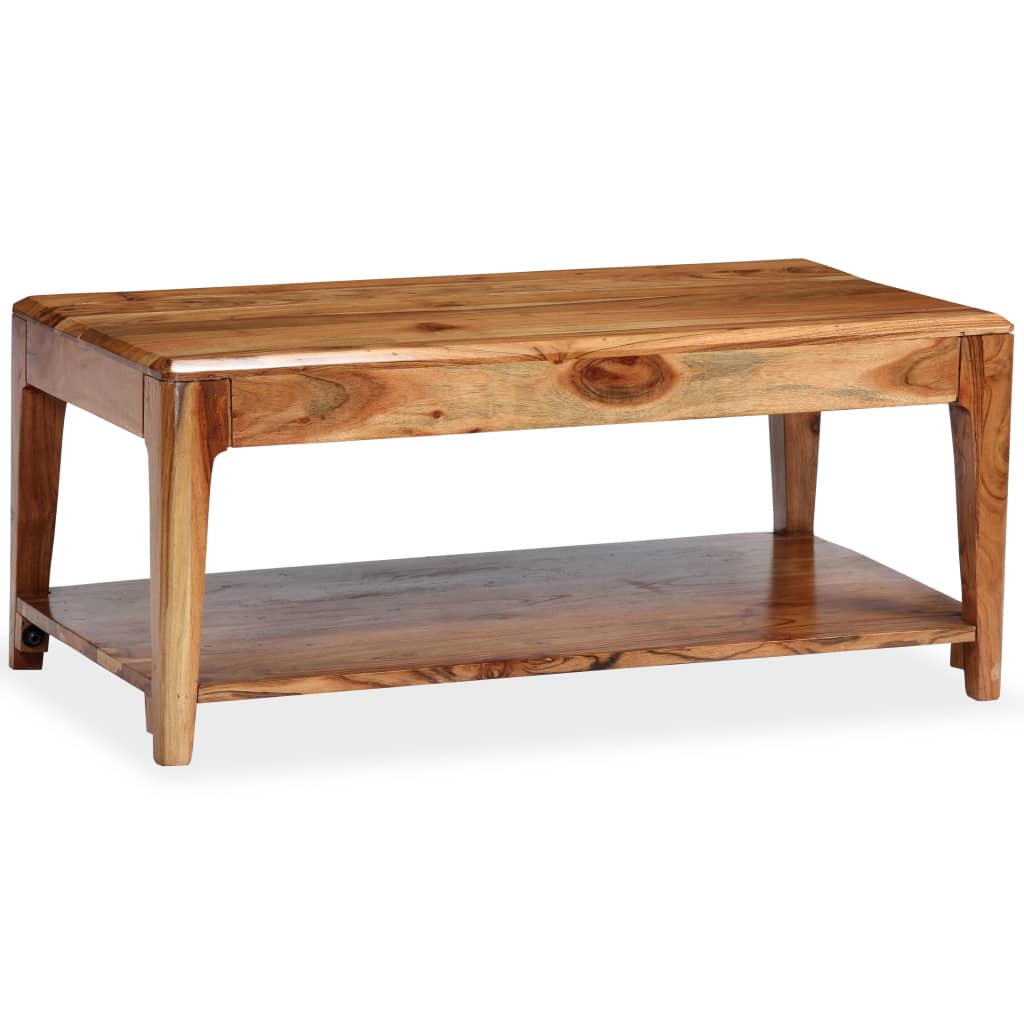 vidaXL Coffee Table Solid Wood 34.6"x19.7"x15"