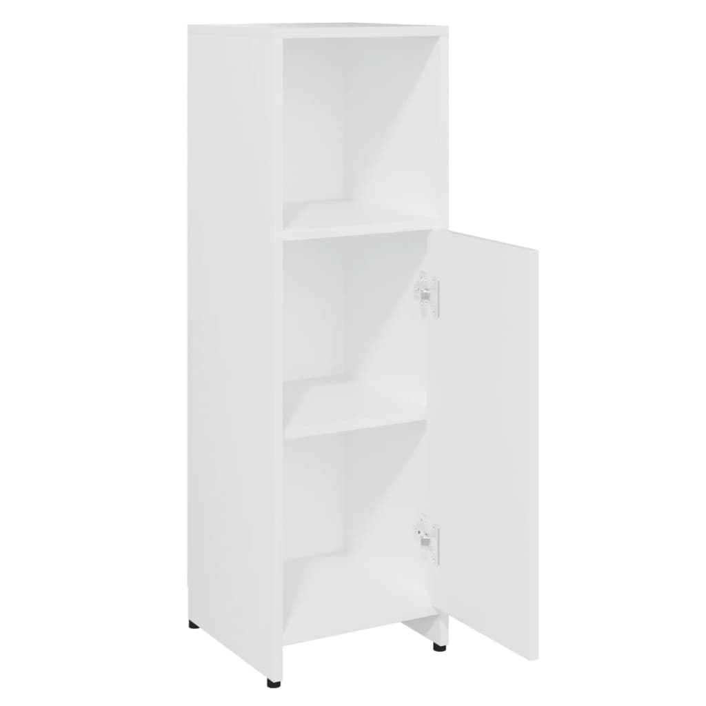 vidaXL Bathroom Cabinet White 11.8"x11.8"x37.4" Chipboard