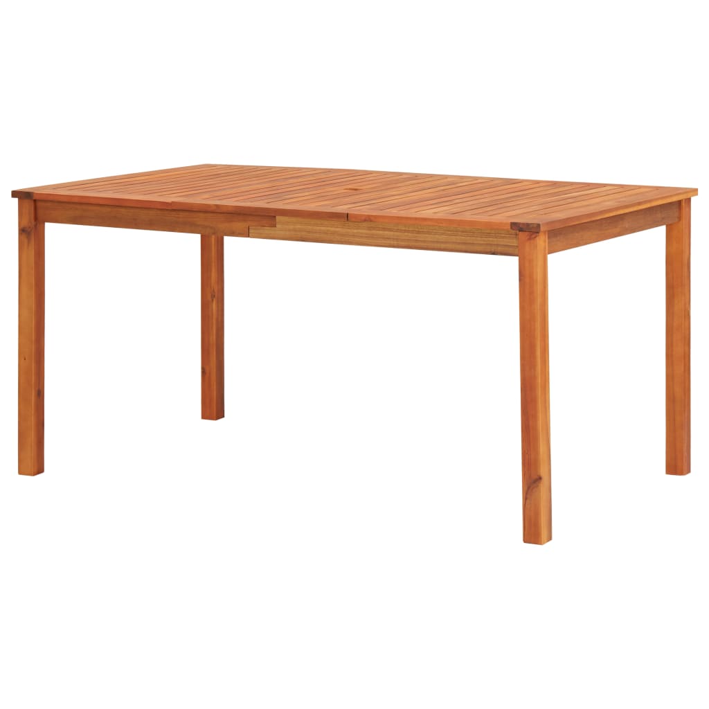 vidaXL Patio Table 59"x35.4"x29.1" Solid Acacia Wood