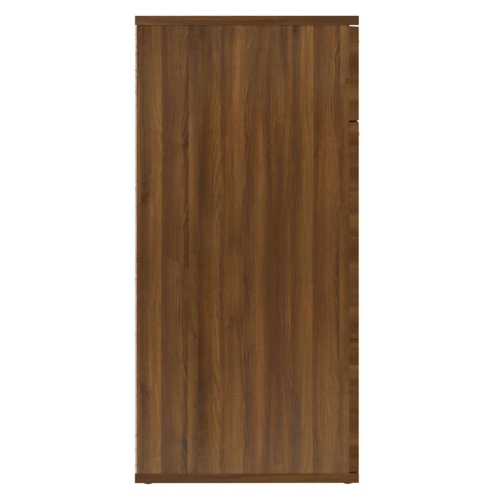 vidaXL Sideboard Brown Oak 31.5"x14.2"x29.5" Engineered Wood