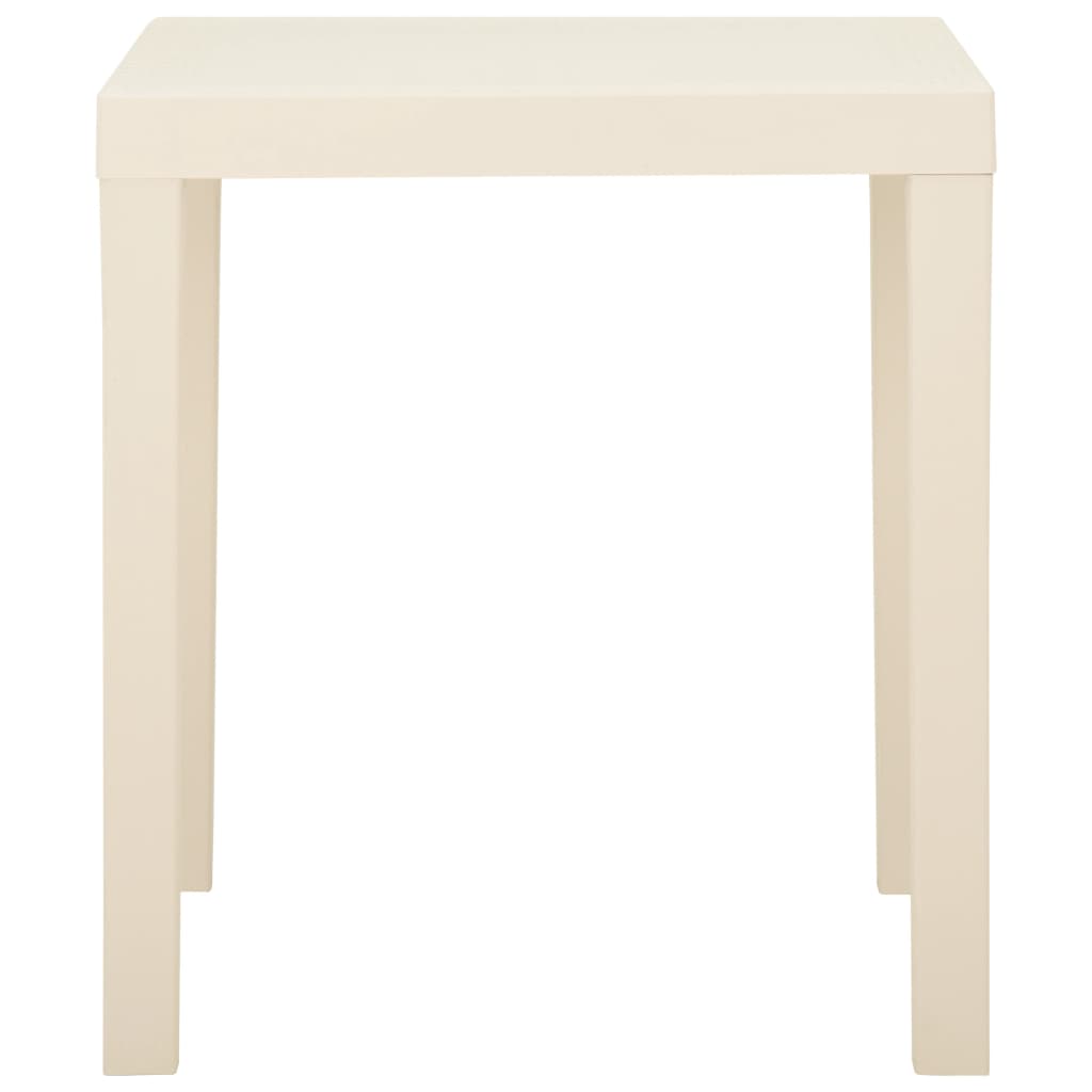 vidaXL Patio Table White 31.1"x25.6"x28.3" Plastic