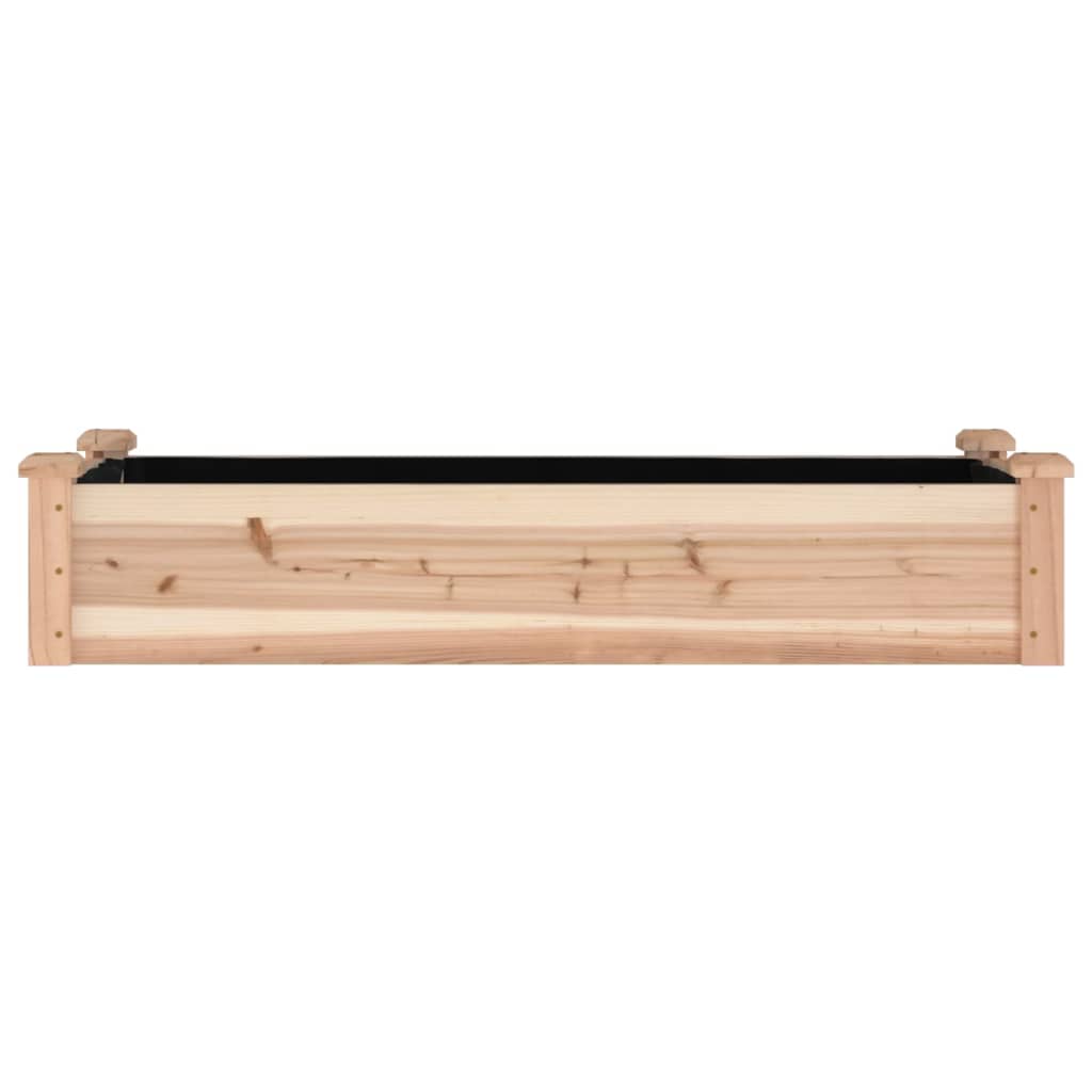 vidaXL Garden Raised Bed with Liner 47.2"x17.7"x9.8" Solid Wood Fir