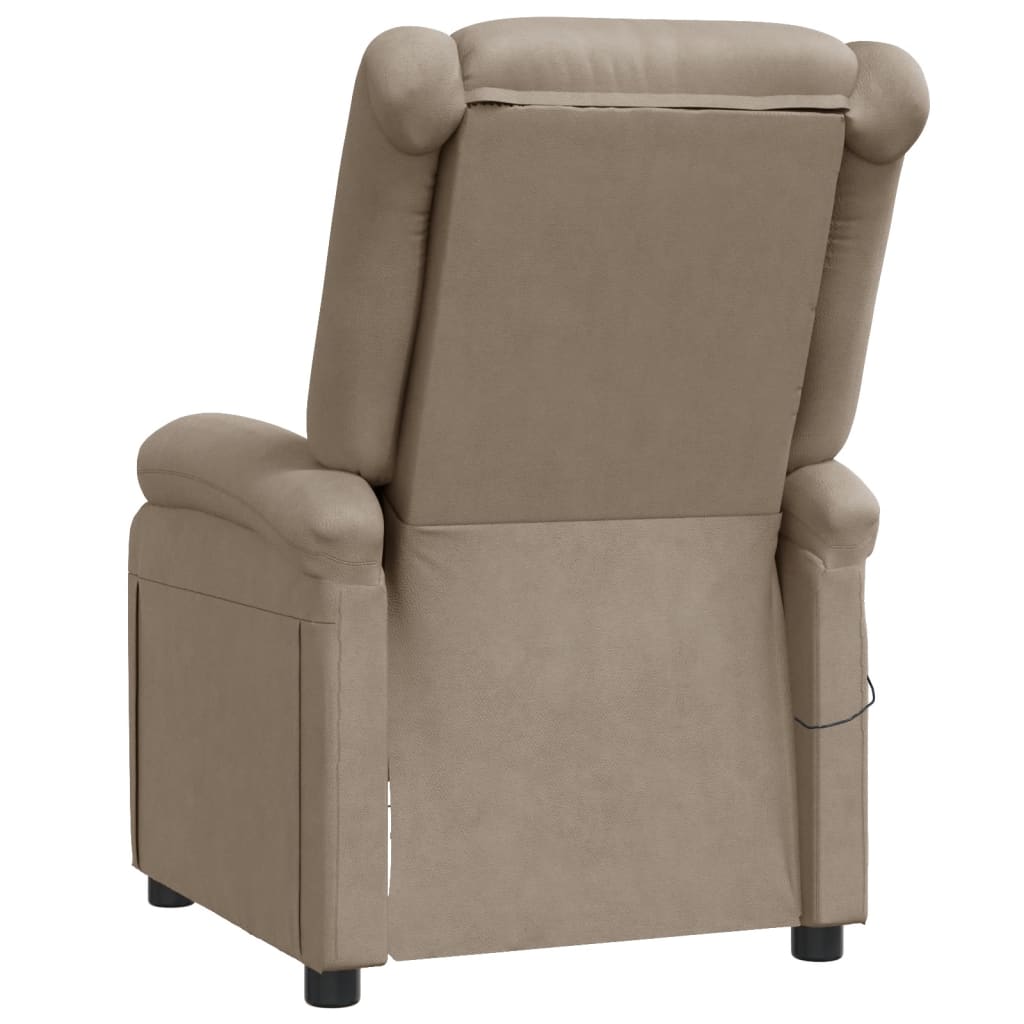 vidaXL Massage Chair Cappuccino Faux Leather