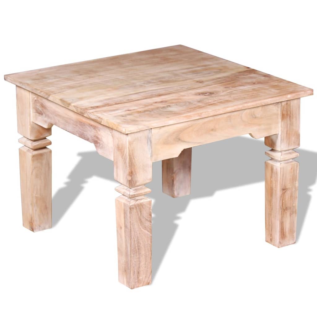 vidaXL Coffee Table Acacia Wood 23.6"x23.6"x17.7"