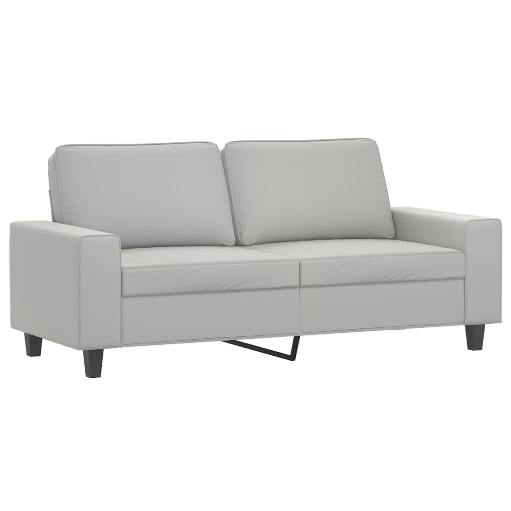 vidaXL 2-Seater Sofa Light Gray 55.1" Microfiber Fabric