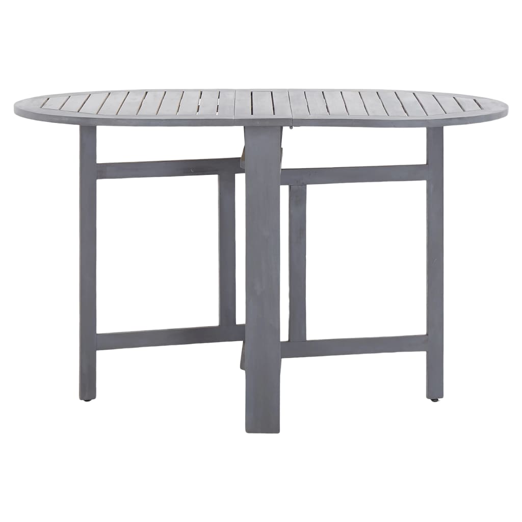 vidaXL Patio Table Gray 47.2"x27.6"x29.1" Solid Acacia Wood