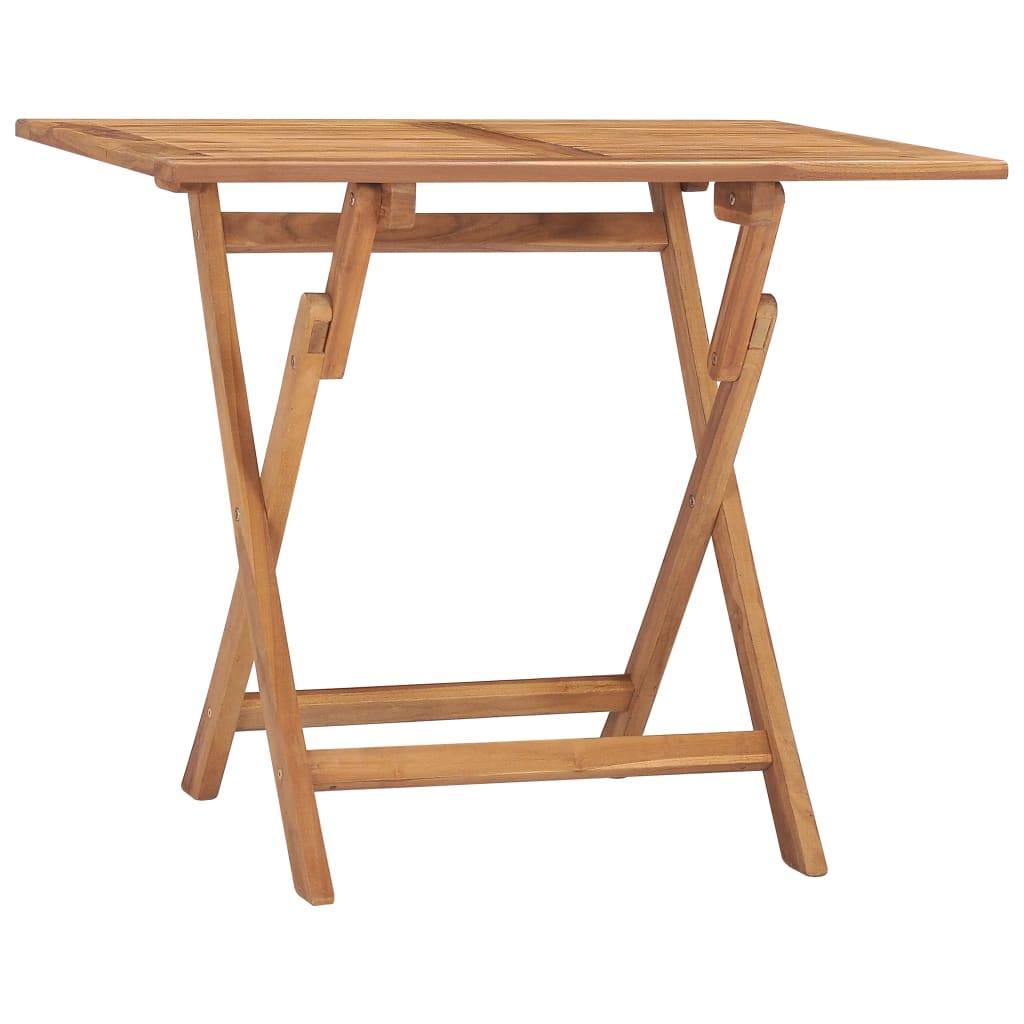 vidaXL Folding Patio Dining Table 35.4"x23.6"x29.5" Solid Teak Wood