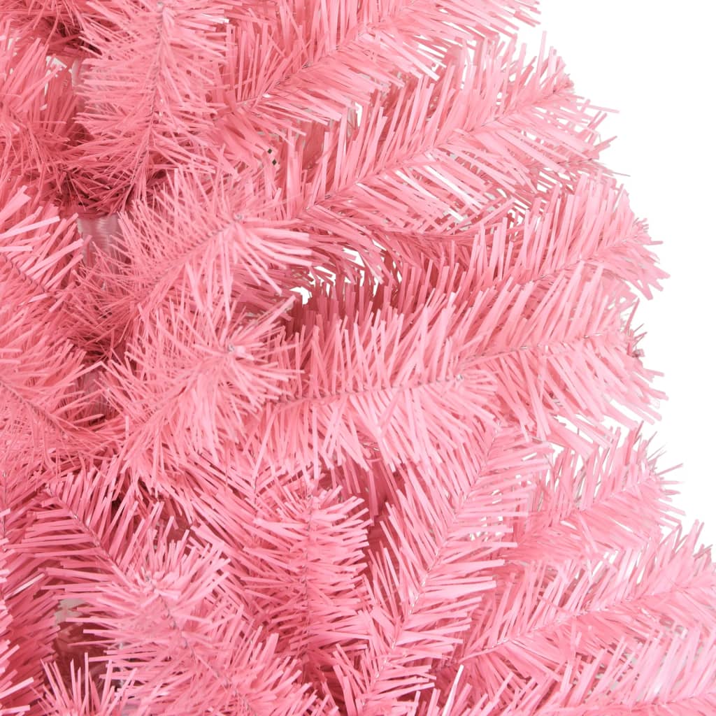 vidaXL Artificial Christmas Tree with Stand Pink 8 ft PVC