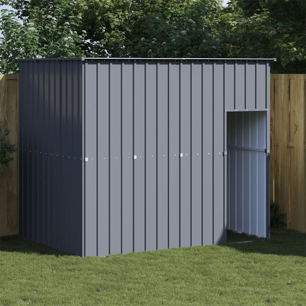 vidaXL Dog House with Roof Anthracite 84.3"x60.2"x71.3" Galvanized Steel