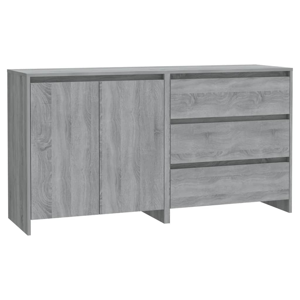 vidaXL 2 Piece Sideboard Gray Sonoma Engineered Wood