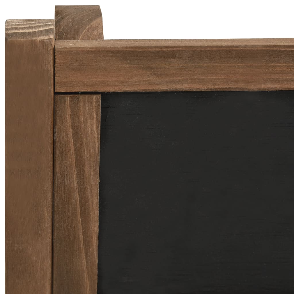 vidaXL 3-Tier Plant Stand with Blackboard 15.7"x11.8"x35.4" Solid Fir Wood