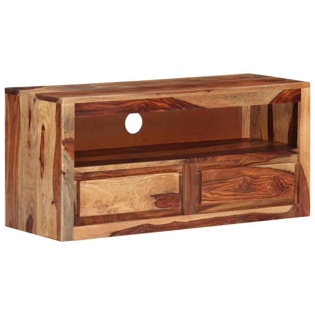 vidaXL TV Cabinet 34.6"x11.8"x15.7" Solid Sheesham Wood