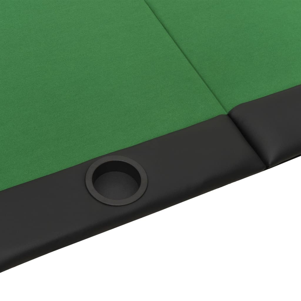 vidaXL 10-Player Folding Poker Table Green 81.1"x41.7"x29.5"