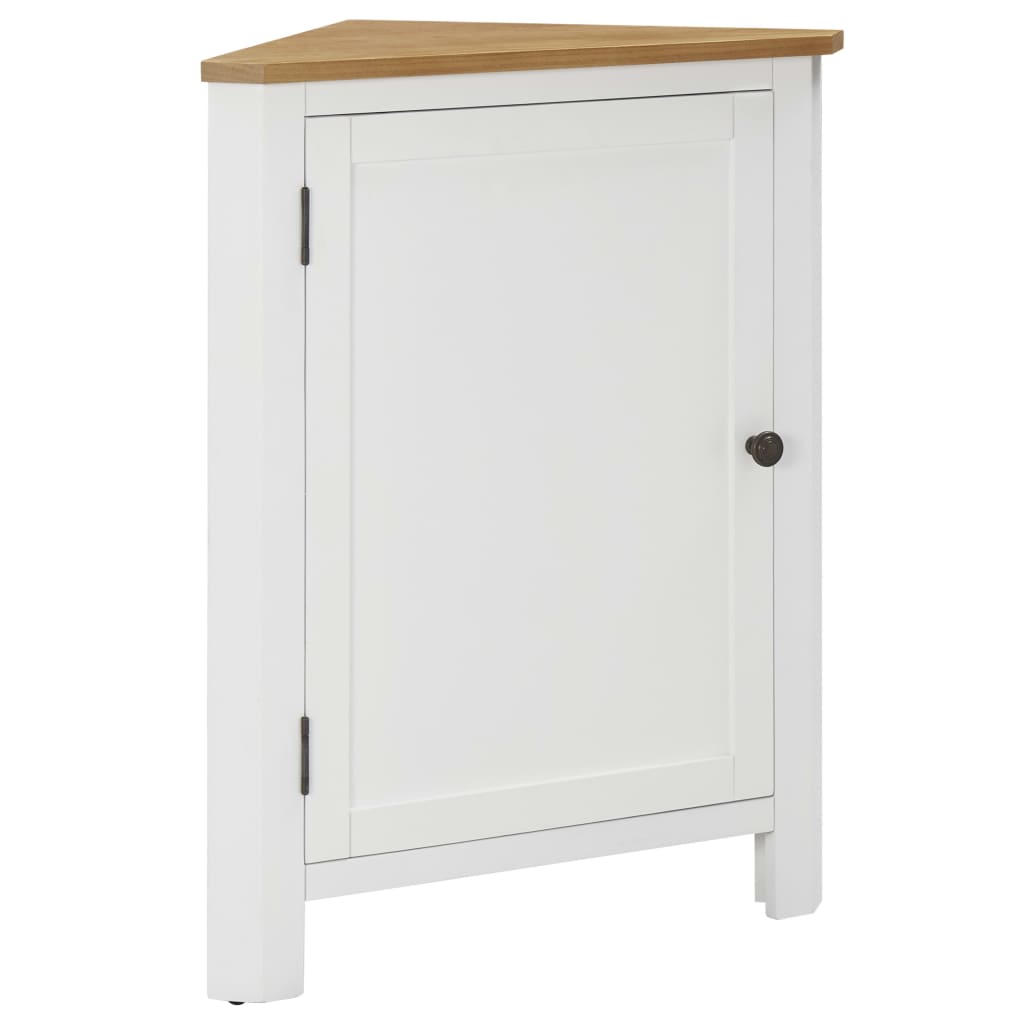 vidaXL Corner Cabinet 23.2"x14.2"x31.5" Solid Oak Wood