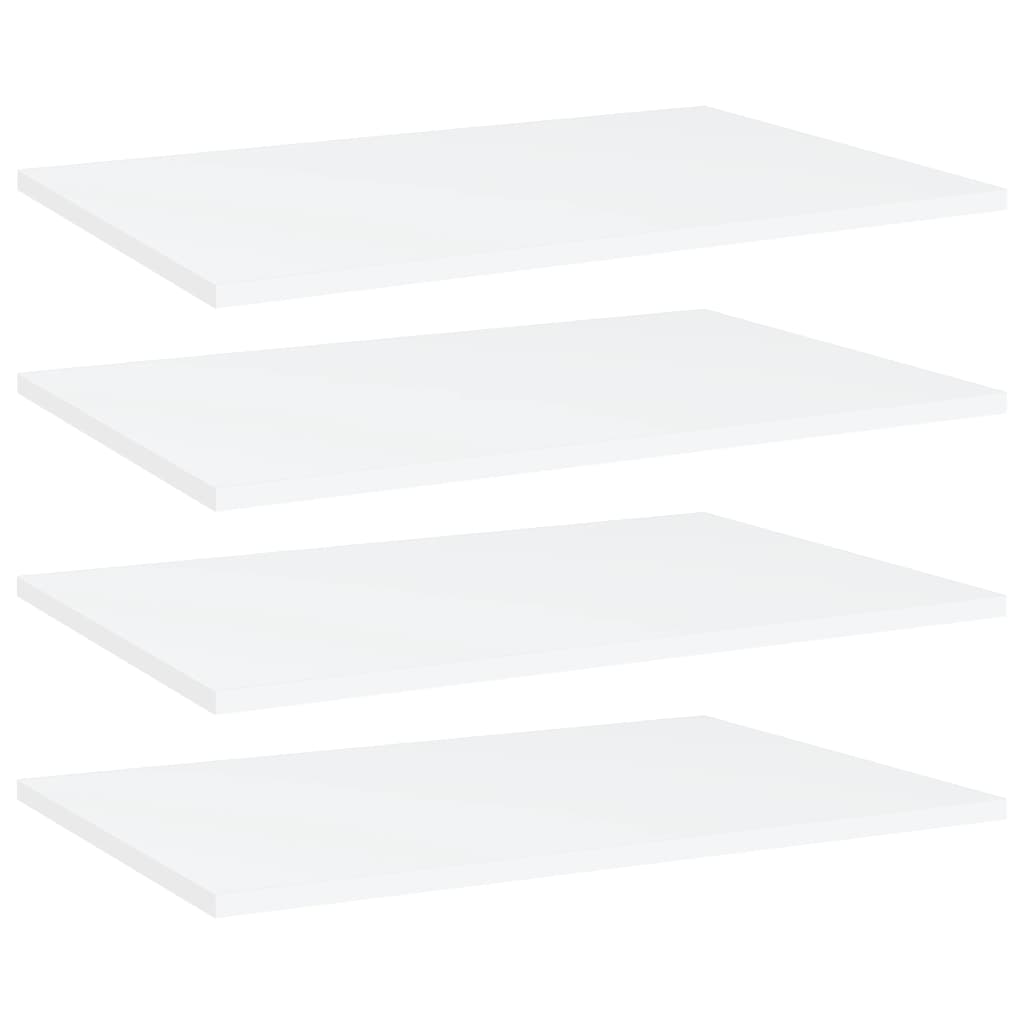 vidaXL Bookshelf Boards 4 pcs White 23.6"x15.7"x0.6" Chipboard