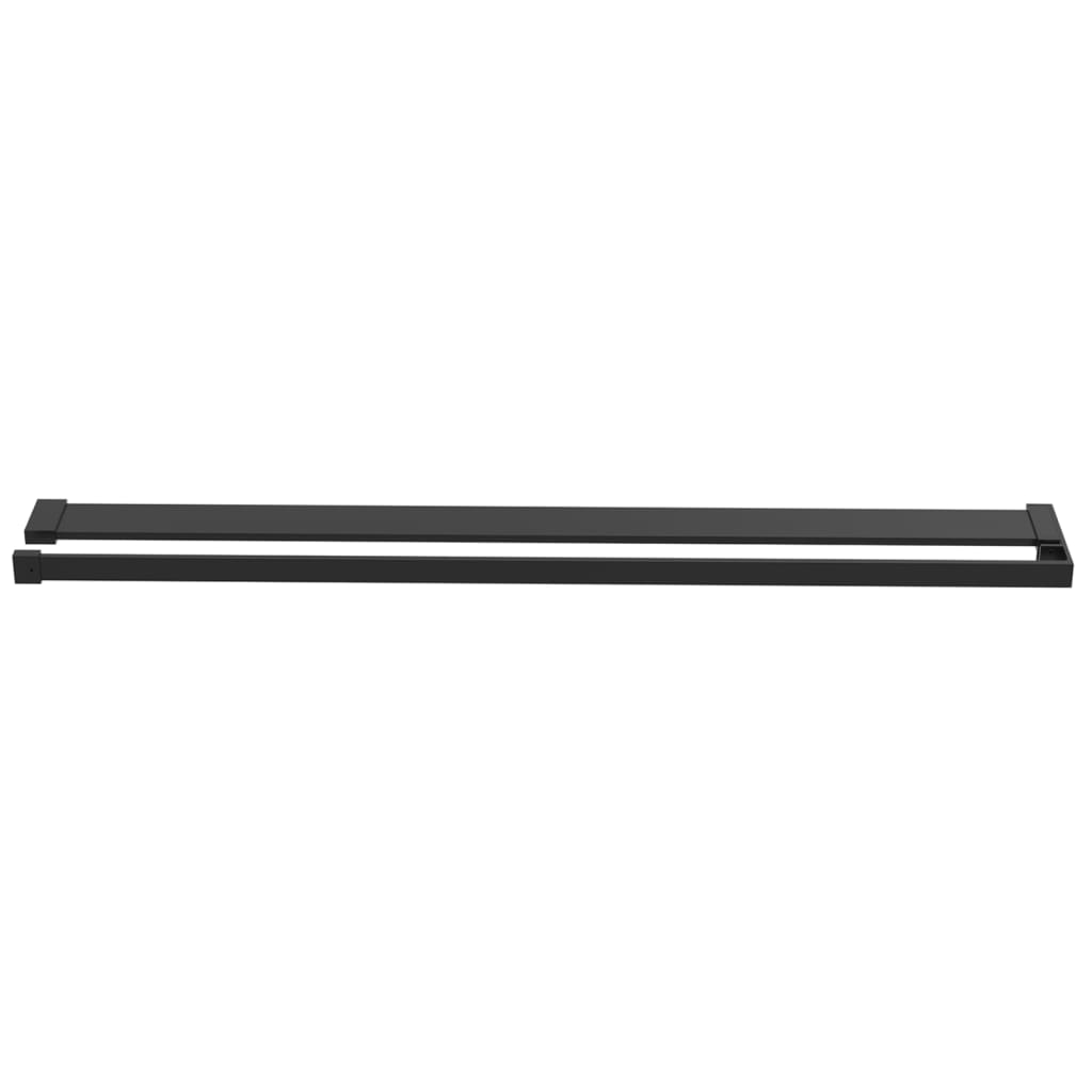 vidaXL Shower Shelf for Walk-in Shower Wall Black 39.4" Aluminum