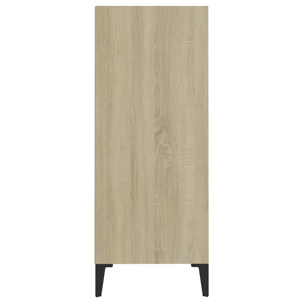 vidaXL Sideboard Sonoma Oak 22.4"x13.8"x35.4" Engineered Wood