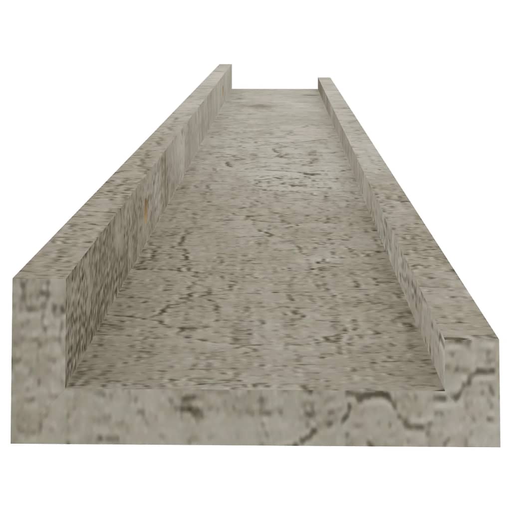 vidaXL Wall Shelves 2 pcs Concrete Gray 31.5"x3.5"x1.2"