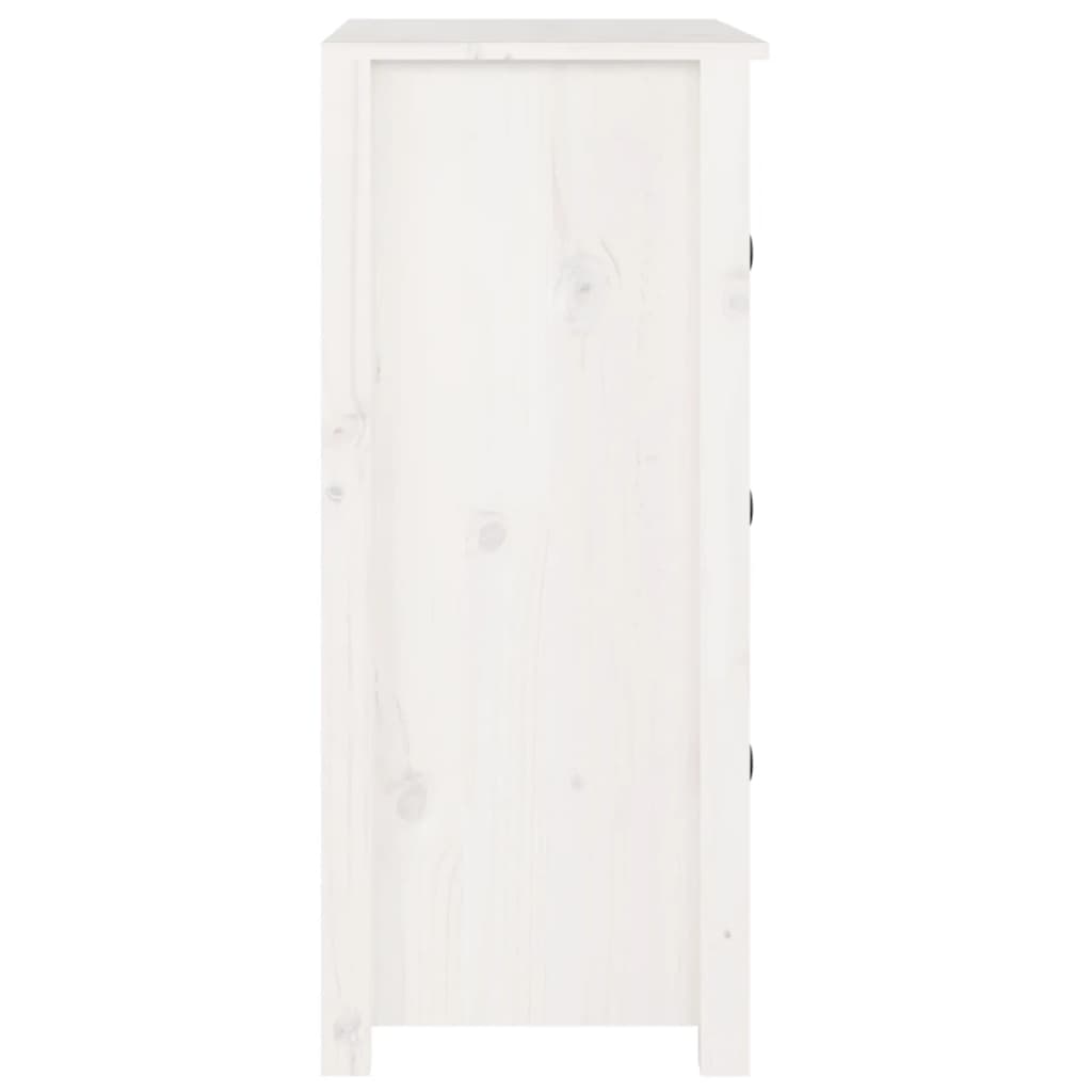 vidaXL Sideboard White 27.6"x13.8"x31.5" Solid Wood Pine