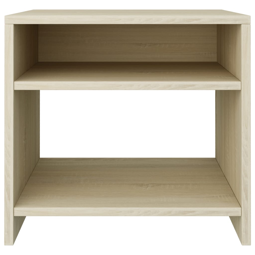 vidaXL Bedside Cabinet Sonoma Oak 15.7"x11.8"x15.7" Engineered Wood