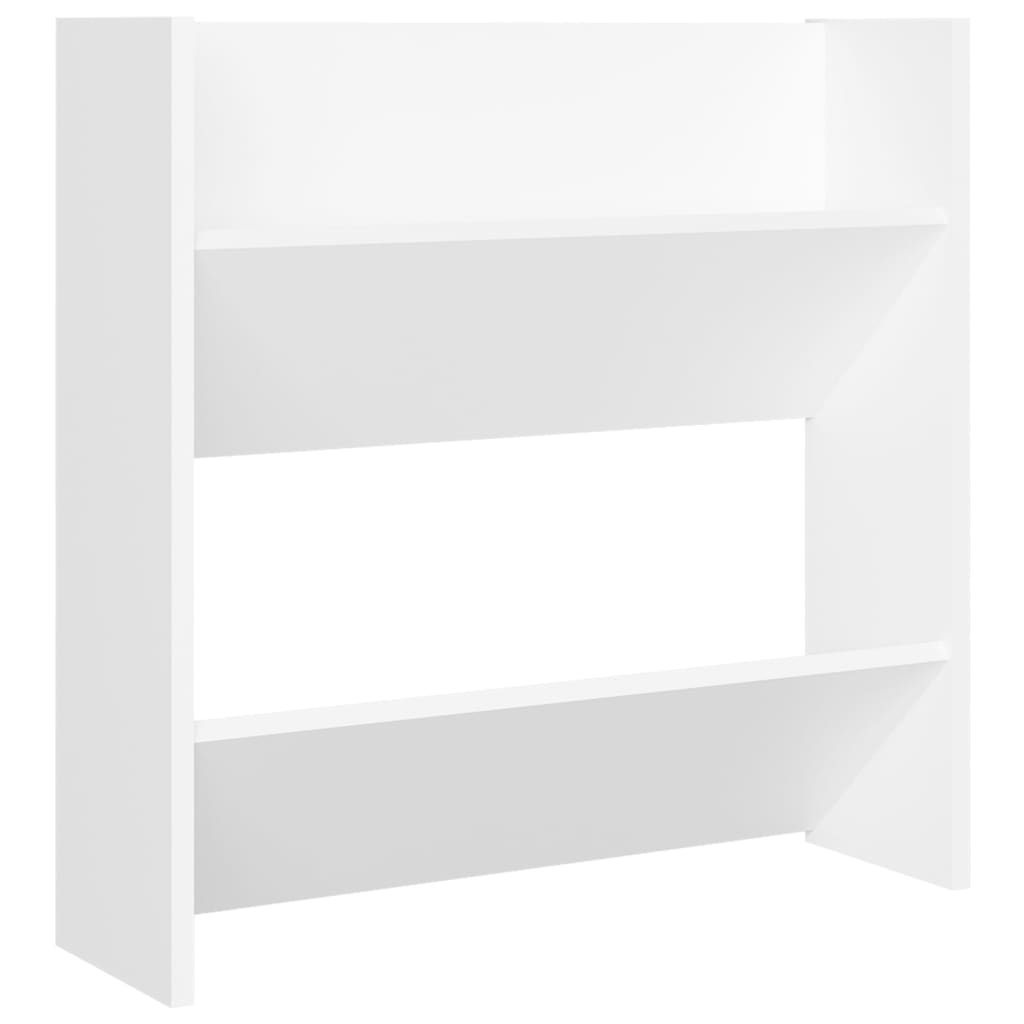 vidaXL Wall Shoe Cabinets 2 pcs White 23.6"x7.1"x23.6" Engineered Wood