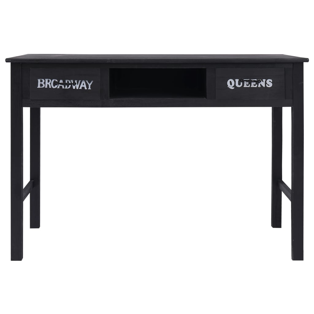 vidaXL Console Table Black 43.3"x17.7"x29.9" Wood