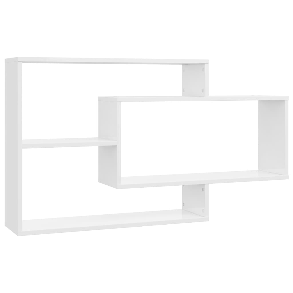 vidaXL Wall Shelves High Gloss White 40.9" x 7.9" x 23" Engineered Wood