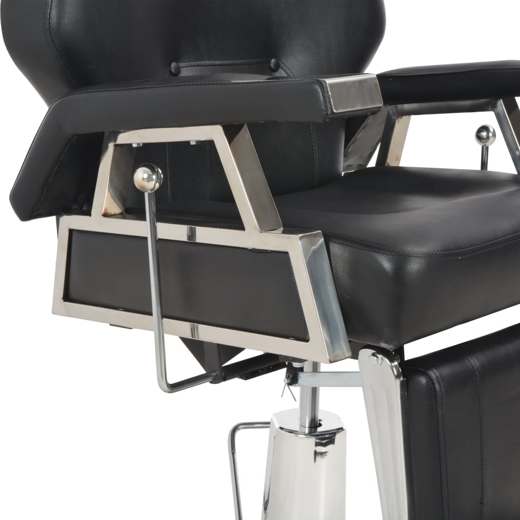 vidaXL Barber Chair Black 28.3"x26.8"x38.6" Faux Leather