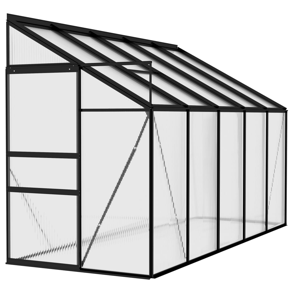 vidaXL Greenhouse Anthracite Aluminum 220 ft³