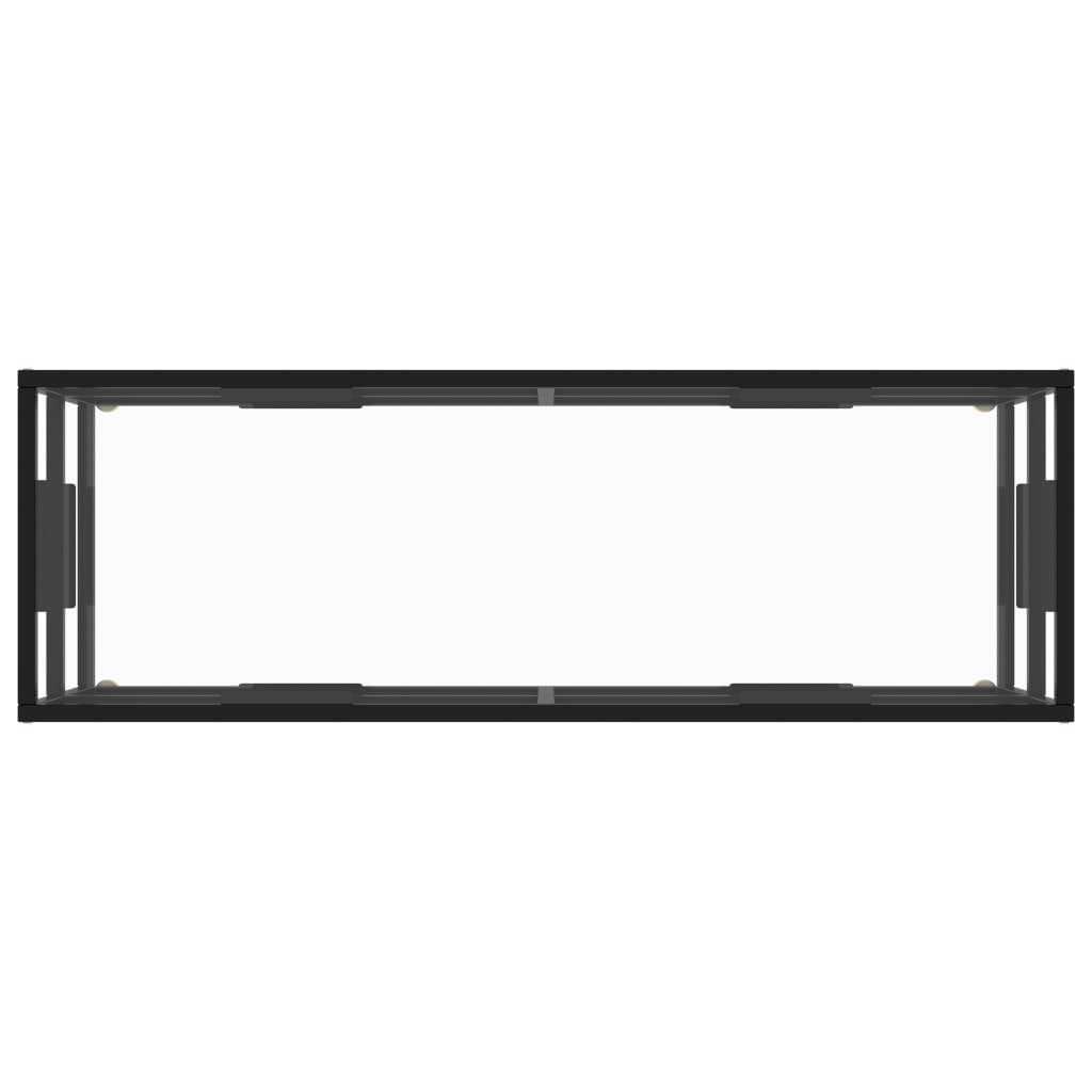 vidaXL TV Stand Black with Tempered Glass 47.2"x15.7"x15.7"