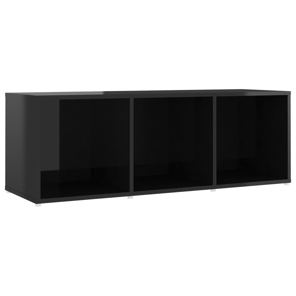 vidaXL TV Cabinets 4 pcs High Gloss Black 42.1"x14"x15" Chipboard