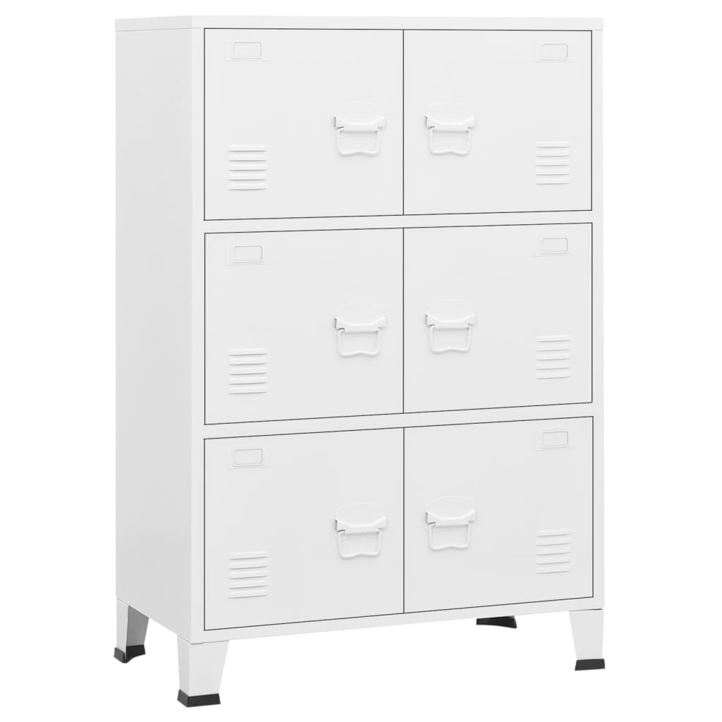 vidaXL Industrial Storage Chest White 29.5"x15.7"x45.3" Metal