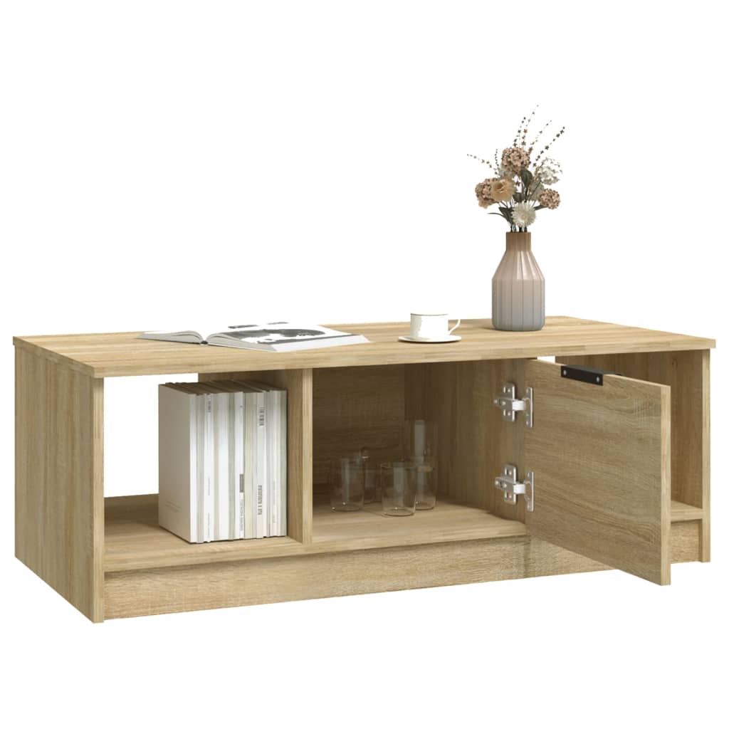 vidaXL Coffee Table Sonoma Oak 40.2"x19.7"x14.2" Engineered Wood