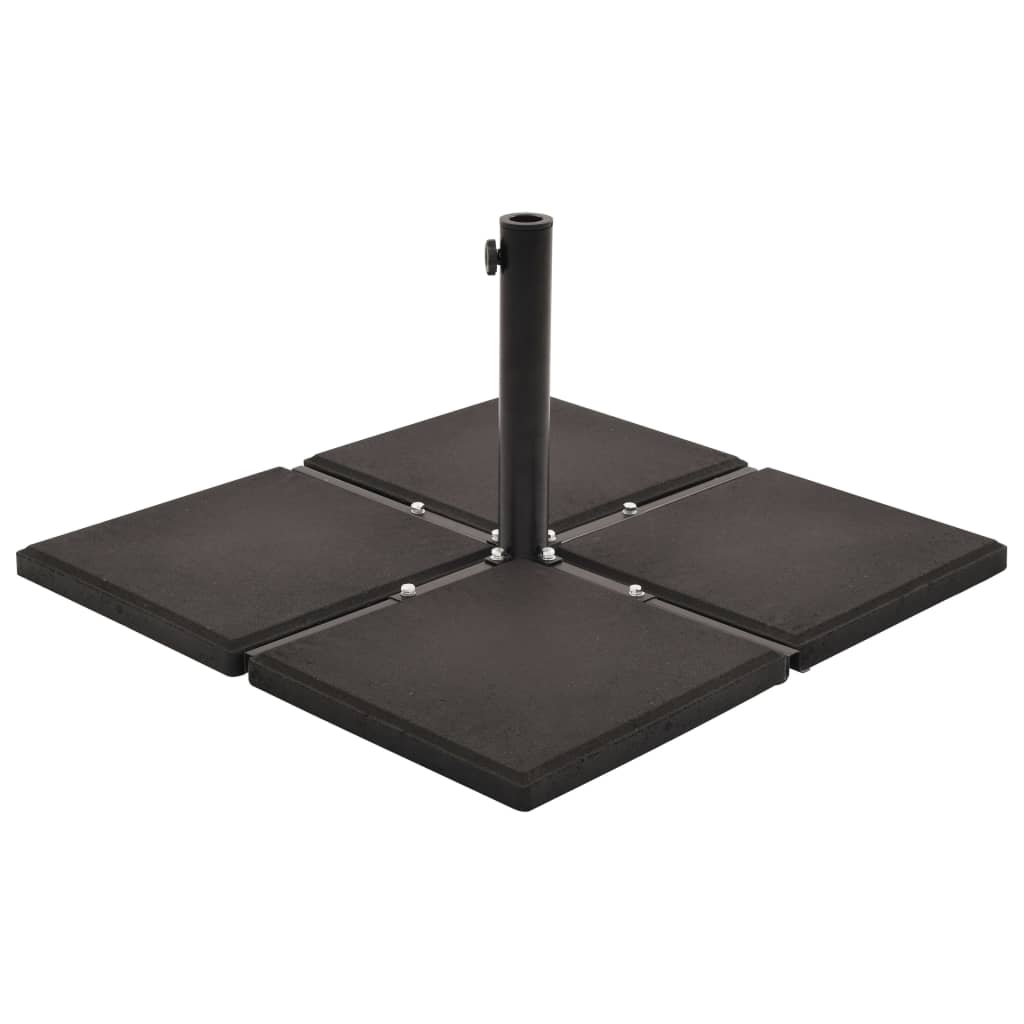 vidaXL Umbrella Weight Plate Black Concrete Square 26.5 lbs