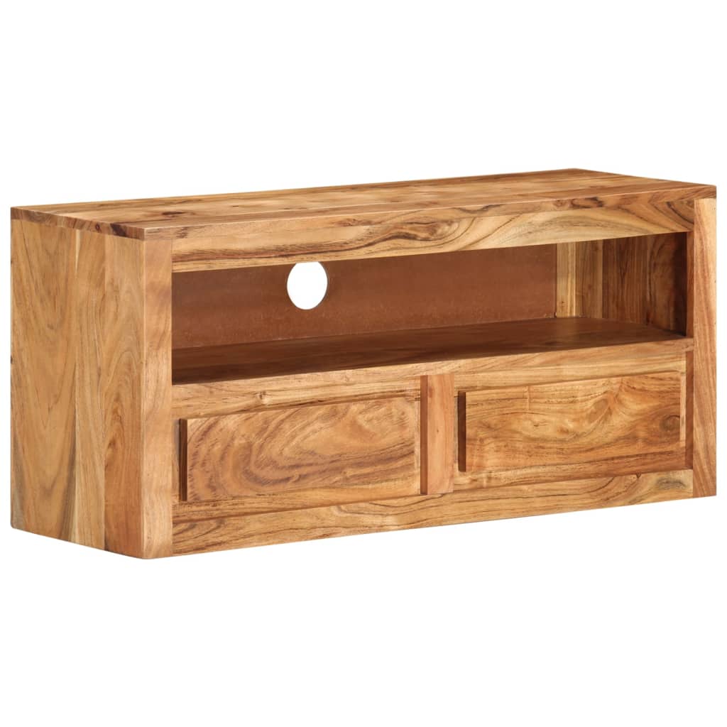 vidaXL TV Cabinet 34.6"x11.8"x15.7" Solid Wood Acacia