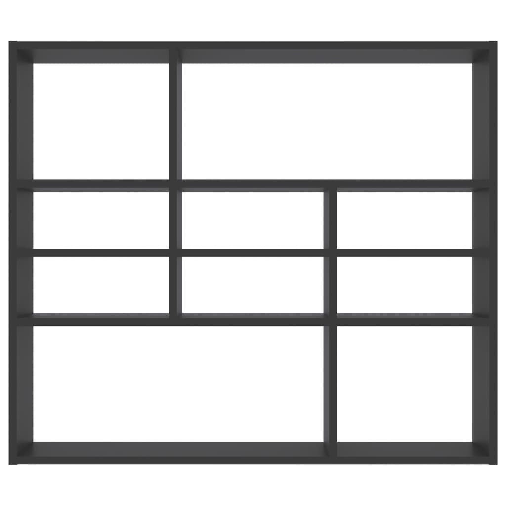 vidaXL Wall Shelf Gray 35.4"x6.3"x30.7" Chipboard