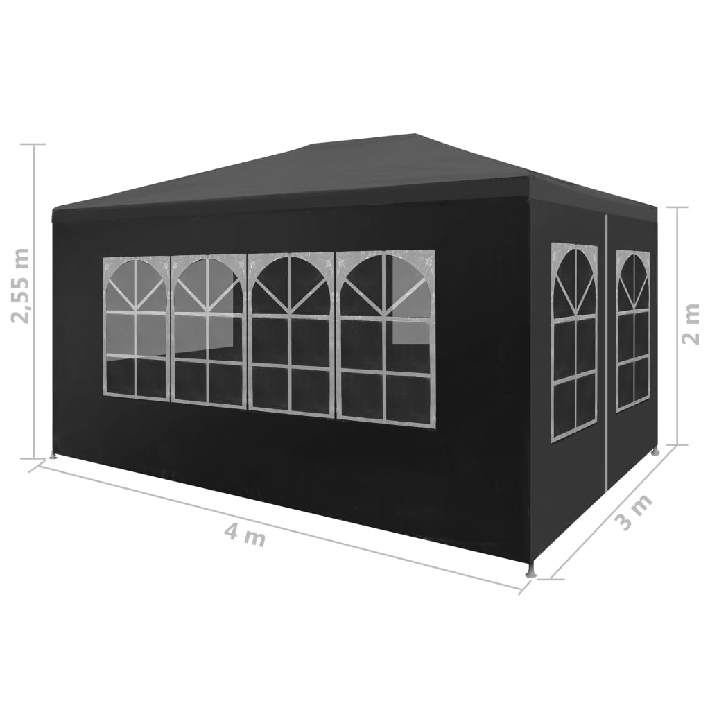 vidaXL Party Tent 9'10"x13'1" Anthracite