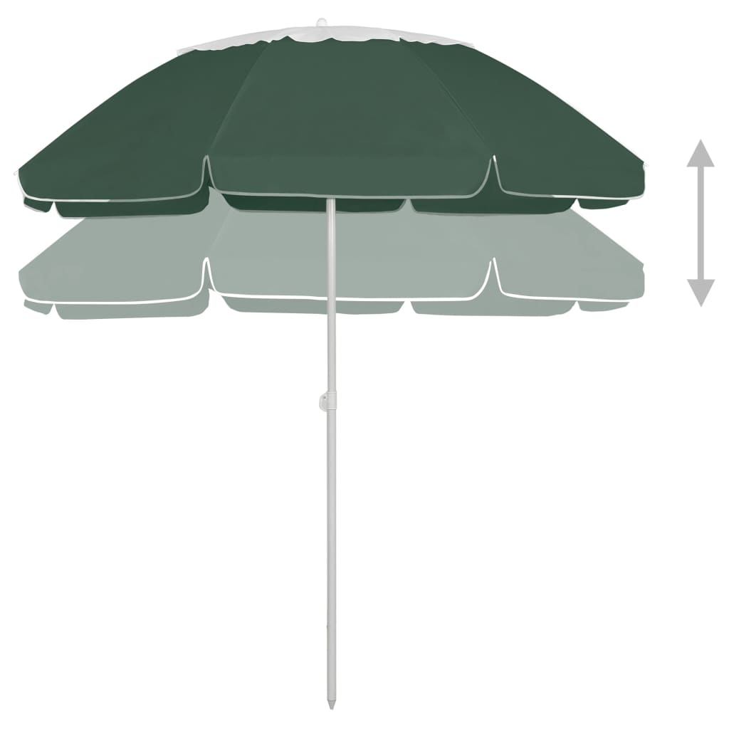 vidaXL Beach Umbrella Green 118.1"