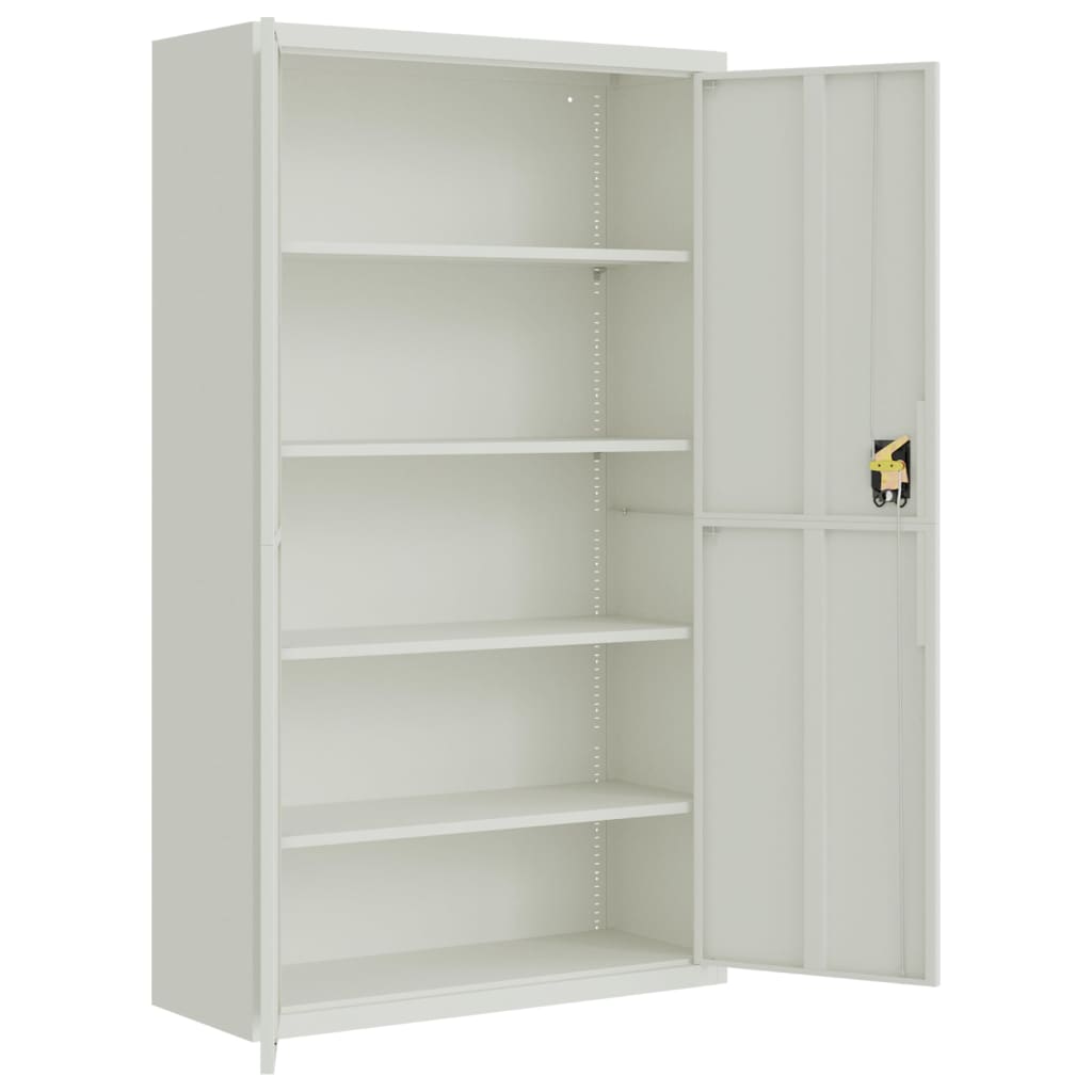 vidaXL File Cabinet Light Gray 41.3"x15.7"x70.9" Steel