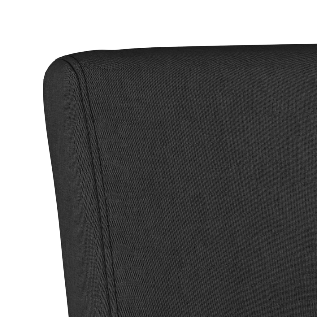 vidaXL Slipper Chair Black Fabric