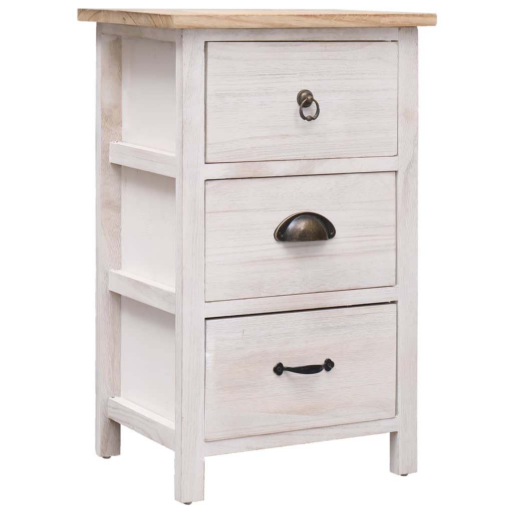 vidaXL Side Cabinet 13.8"x9.8"x22.4" Paulownia Wood