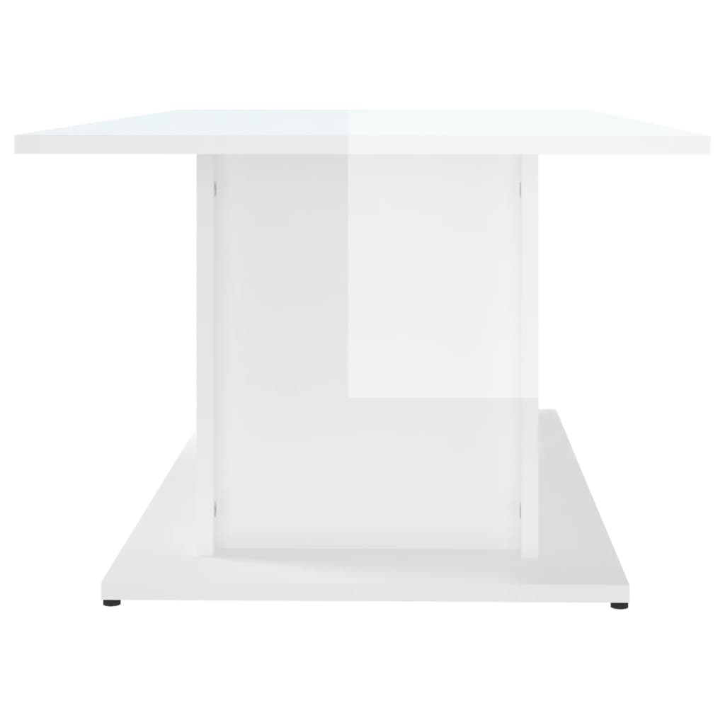 vidaXL Coffee Table High Gloss White 40.2"x21.9"x15.7" Engineered Wood