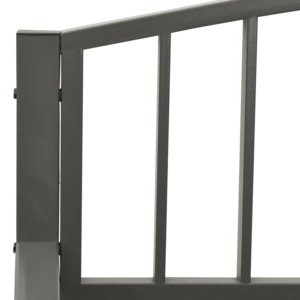 vidaXL Patio Bench Gray 47.2" Steel