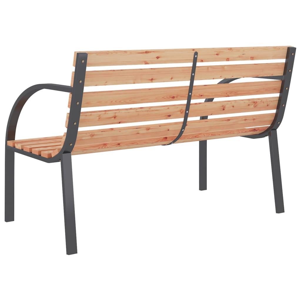 vidaXL Patio Bench 47.2” Wood and Iron