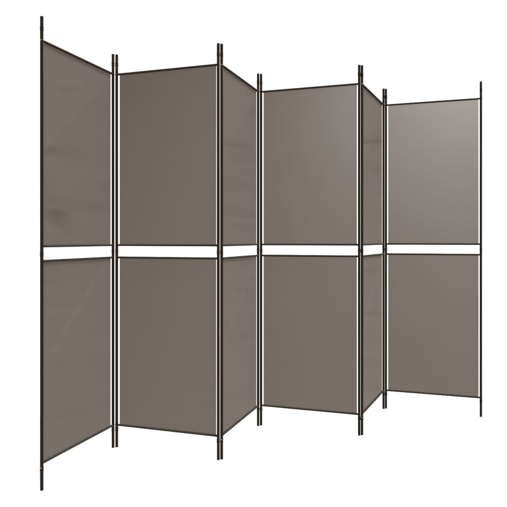 vidaXL 6-Panel Room Divider Anthracite 118.1"x70.9" Fabric