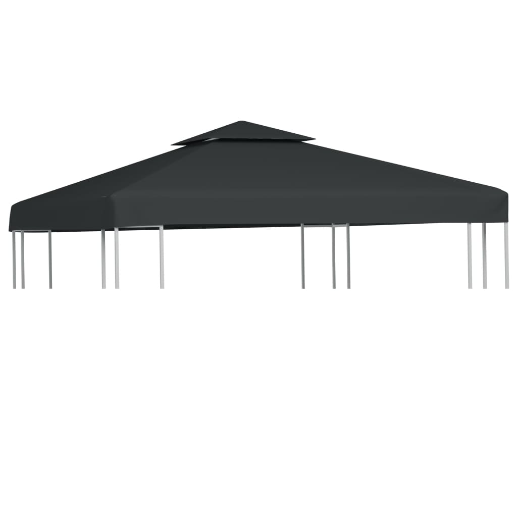 vidaXL Gazebo Cover Canopy Replacement 1 oz/ft² Dark Gray 9.8'x9.8'