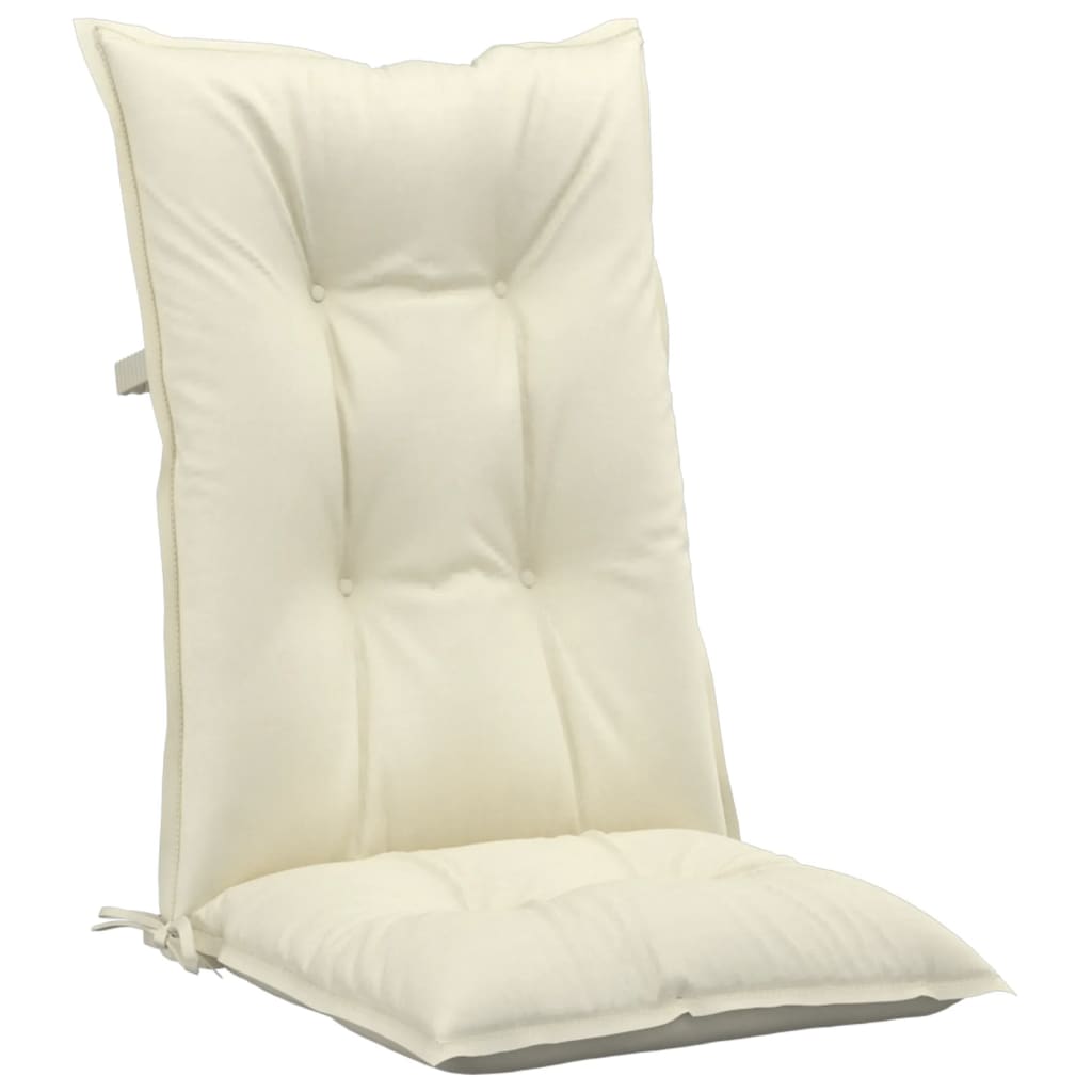 vidaXL Garden Chair Cushions 4 pcs Cream 47.2"x19.7"x2.8"